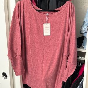 Mauve off shoulder sweater